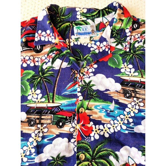 RJC STYLED HAWAII ALOHA HAWAIIAN BAHAMA colorful SHIRT XL Woody Floral Surf USA - Picture 3 of 7